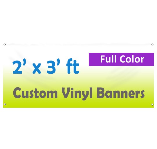 2x3ft Color Custom Printed Vinyl Banner