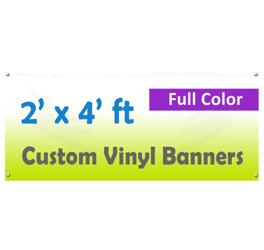 2x4ft Color Custom Printed Vinyl Banner