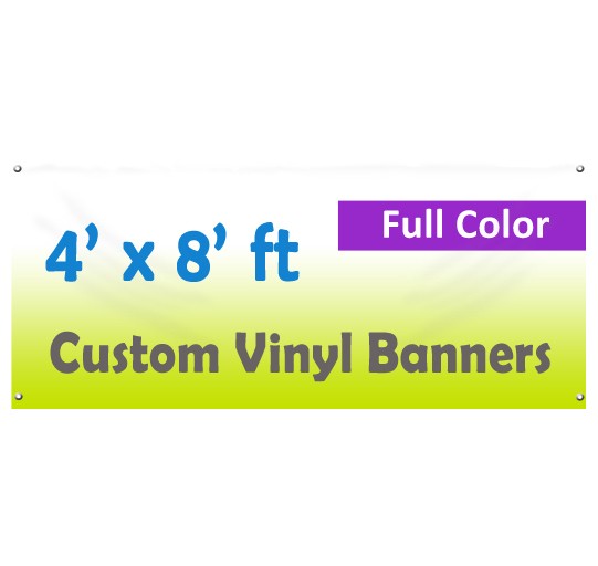 4x8ft Color Custom Printed Vinyl Banner