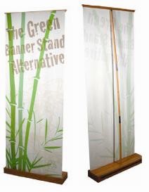 2.5'x7'ft Bamboo Eco-friendly Retractable Banner Display Stand