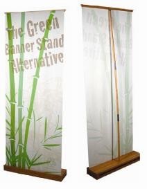 bamboo retractable banner stand