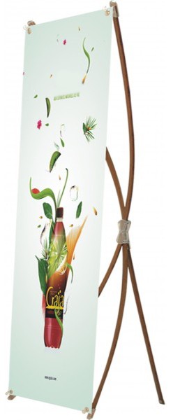 2.5'x6'ft Bamboo Eco-friendly X-Stand Banner Display 80x180cm