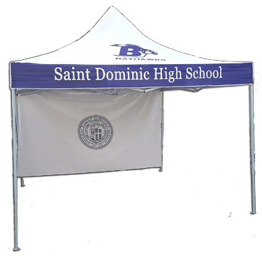 custom logo canopy tent backwall