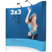 7ft curved booth backdrop display tradeshow pop up