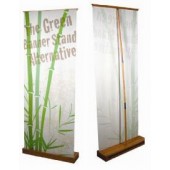 2.5'x7'ft Bamboo Eco-friendly Retractable Banner Display Stand