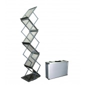 Foldable Metal 6 Pocket Brochure Stand