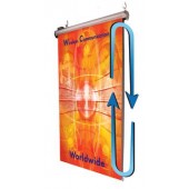 2.5x7ft Motorized Wall Mounted Rolling Banner Display 80x200cm